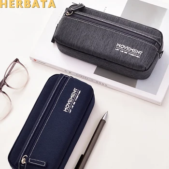 

Student stationery bag pen bag multi-layer large capacity multi-functional simple design pencil storage bag pencil case CL-19209