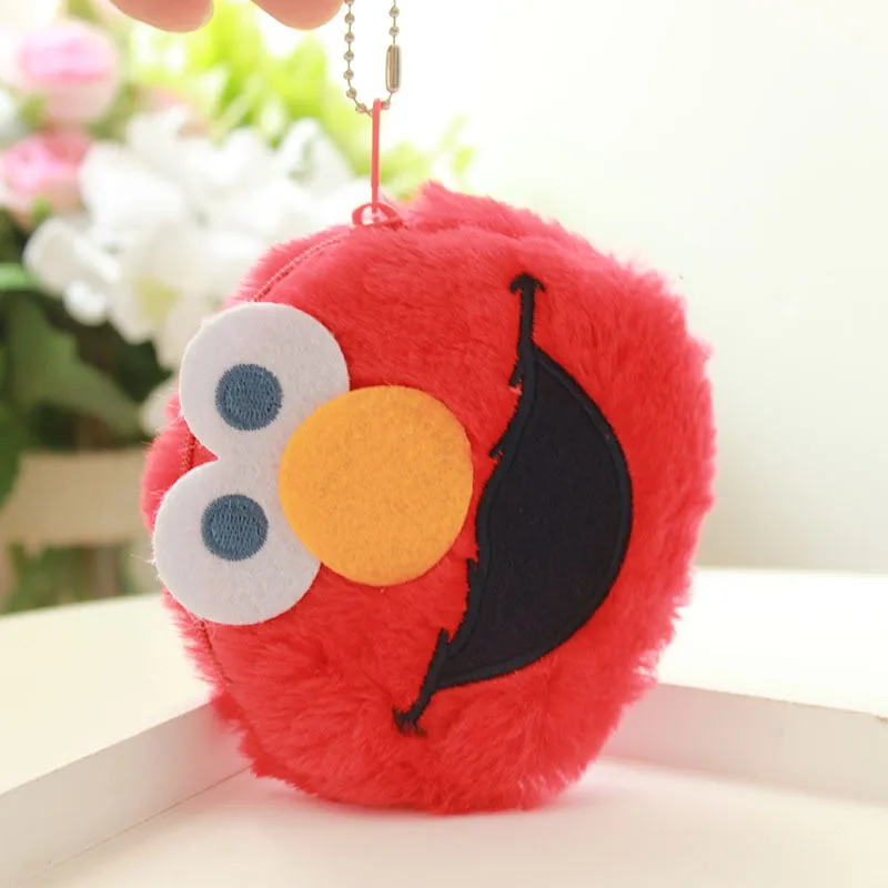 New Anime Cartoon  Plush Purse Wallet Black Cat Pikachu Mouse Bear Coal Seasame Street Anpanman Baikinman Mike Coin Bag (10)