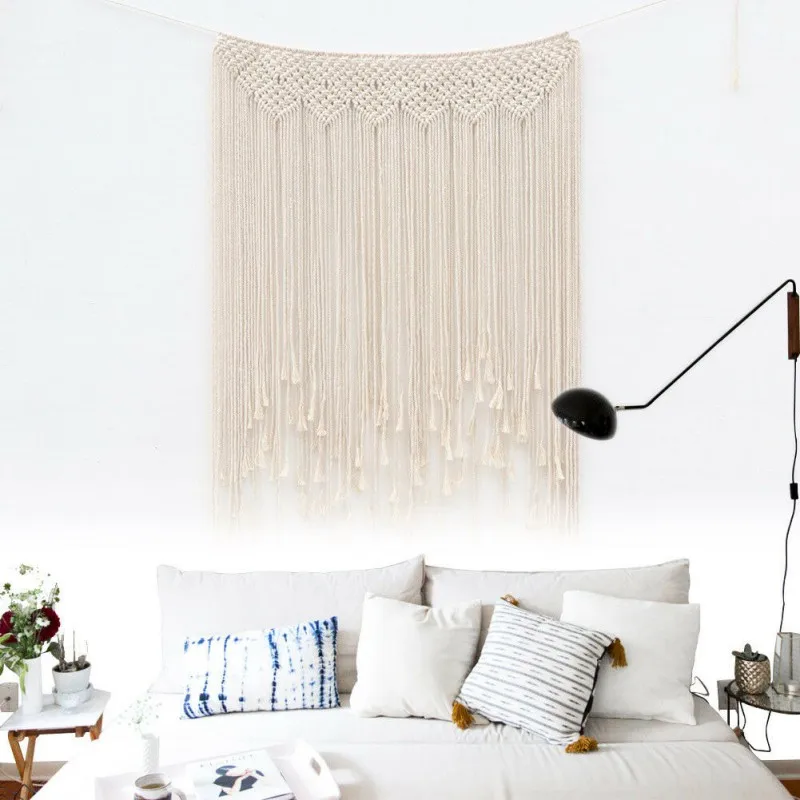

Household Weeding Decoratrion Concise Solid Color Handmade Roome Decoration Wall Hanging Tapestries