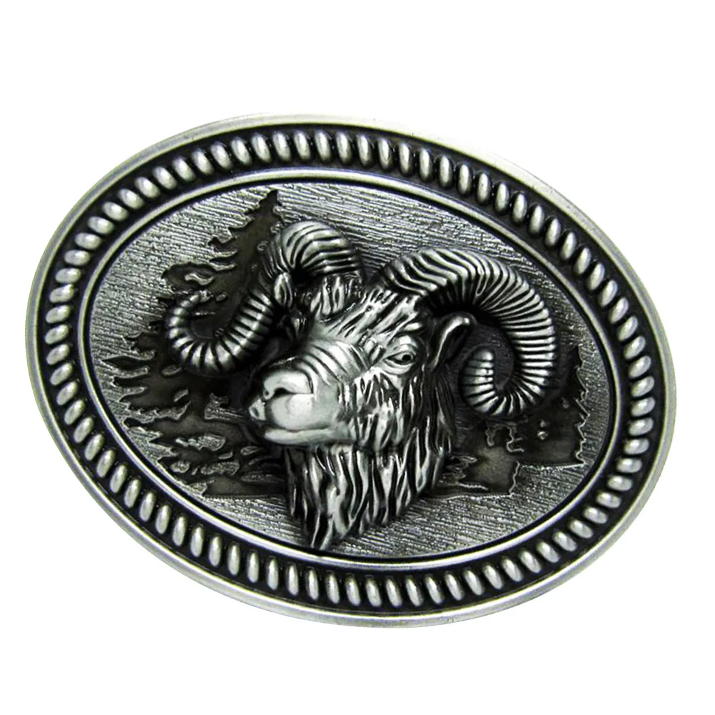 Уникальный кожаный ремень с головой козы для мужчин и женщин | Аксессуары одежды