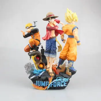 

Anime Naruto Uzumaki One Piece Monkey D Luffy Dragon Ball Son Goku PVC Action Figure Collectible Model doll toy 26cm