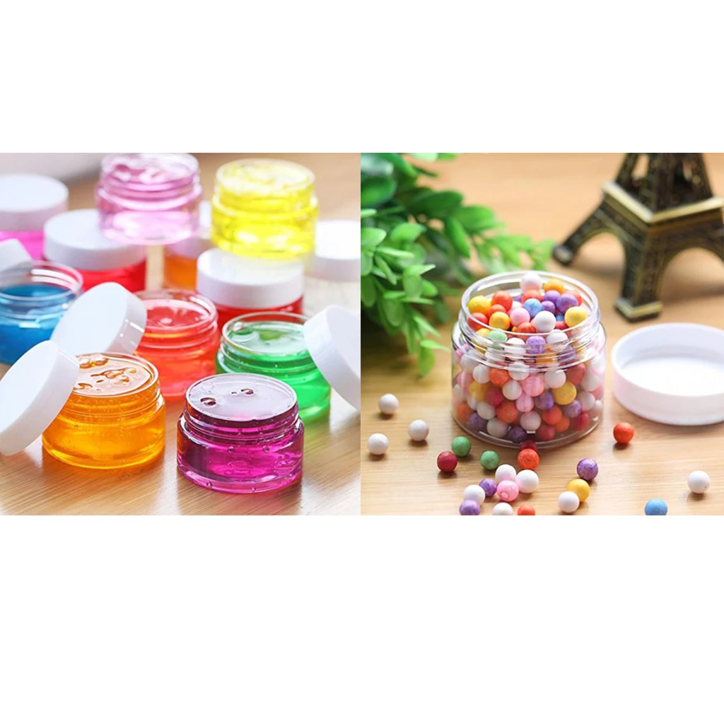3Sets 5 Stackable Clear Jar Small Item Storage Box Screw Jar Nail Art Containers