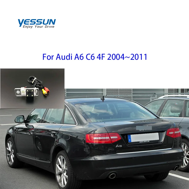 Автомобильная камера заднего вида для Audi A6 C6 4F 2004 2005 2006 2007 2008 2009~ 2011 Ночное видение резервного копирования Водонепроницаемый HD Парковочные системы