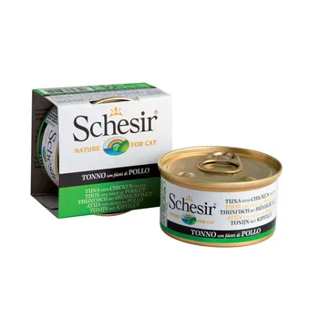 

"Schesir" canned food for cats tuna + chicken 85gr 12 PCs.