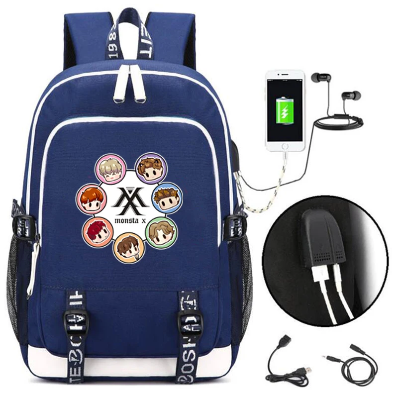 monsta x backpack with usb 10 varian