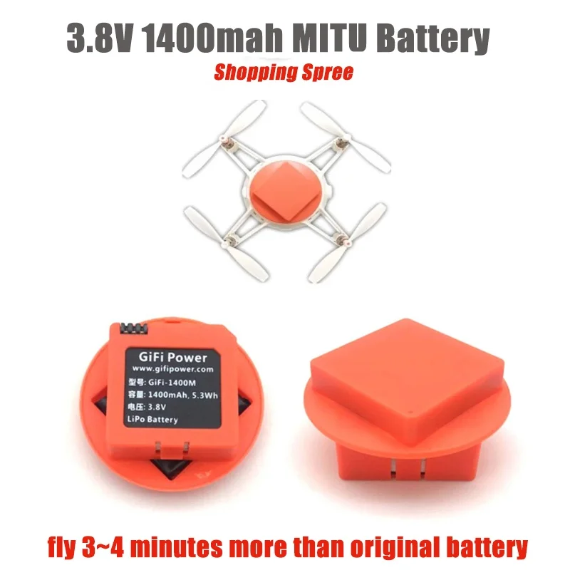 New 3 8v 1400mah Mitu Battery For Xiaomi Mitu Quadcopter Drone Accessories High Quality 3 4 Minutes Fly Rechargeable Batteries Aliexpress