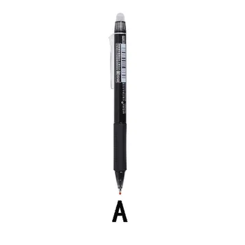 

10PCS/lot Erasable gel pen reusable 0.5mm black including eraser gel pen black reusable