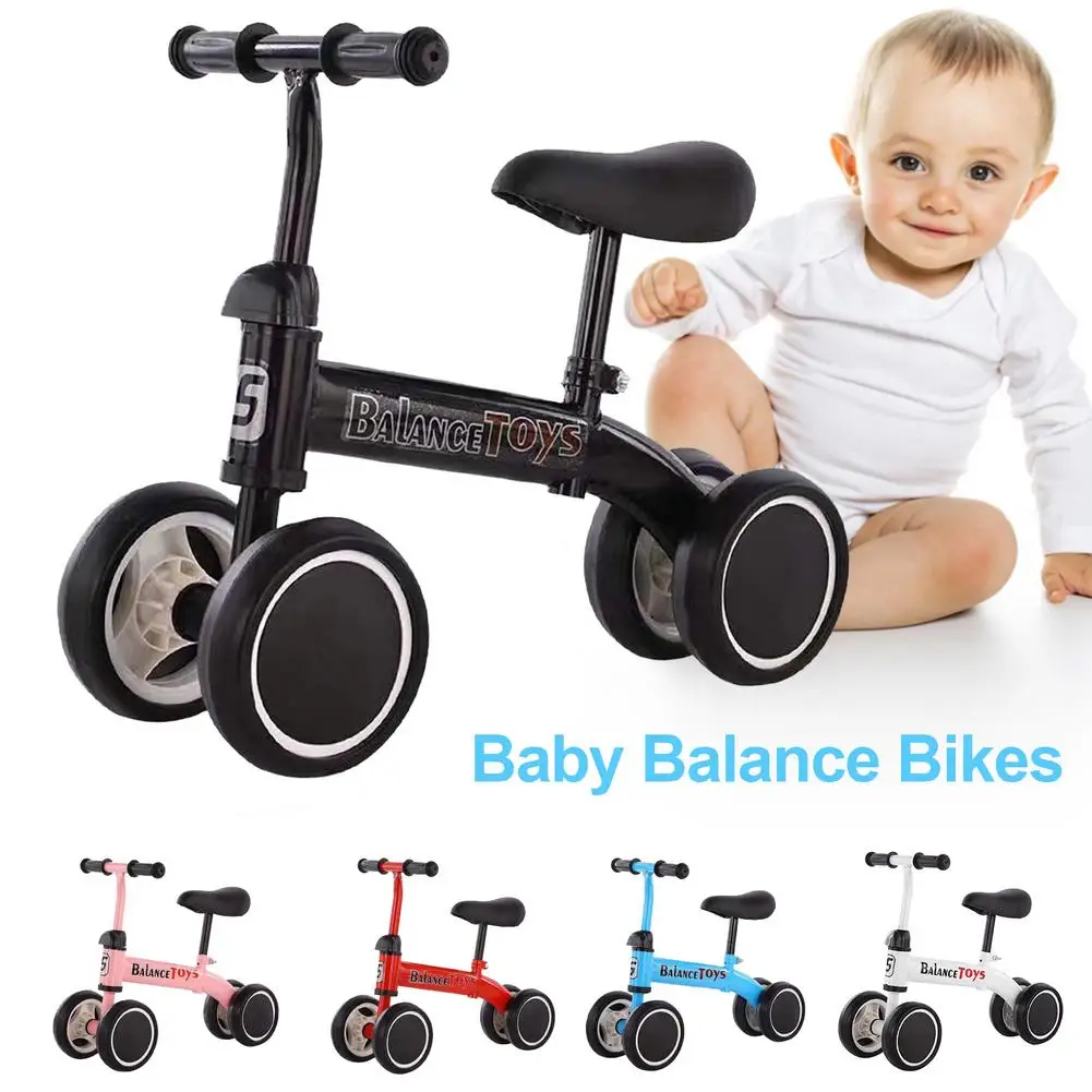 Patinete de equilibrio de cuatro ruedas para niños, Scooter de bebé sin Pedal, el mejor regalo