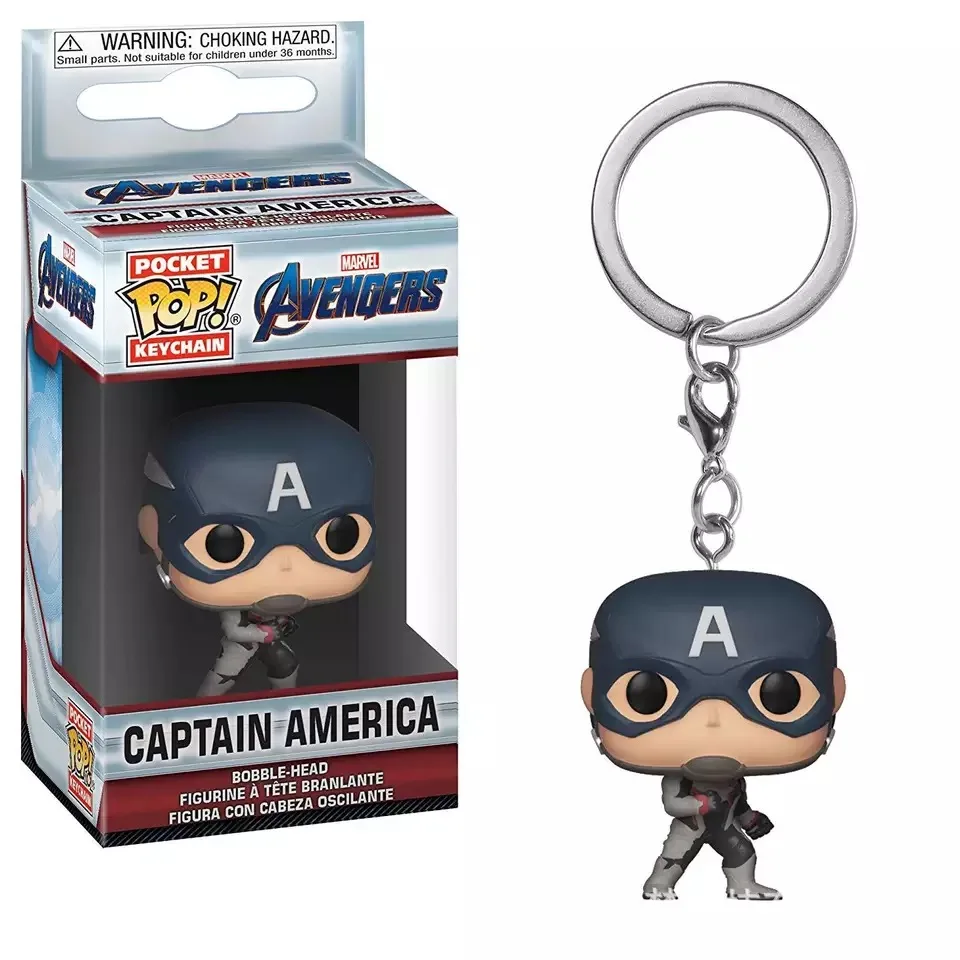 Funko POP брелок чудо-яд танос персонажи «Мстителей» чудо-женщина Аквамен Бэтмен Фигурка Коллекционная модель игрушки - Цвет: new capt