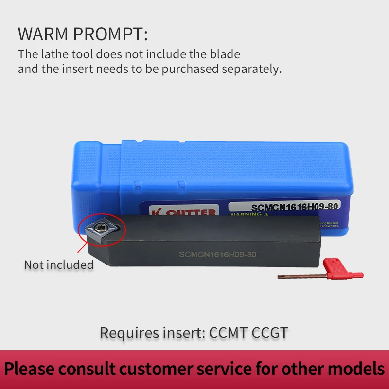 1pc SCMCN1212H09 SCMCN1414H09 SCMCN1616H09 외부 선삭 공구 홀더 CCMT 초경 인서트 선반 CNC 절삭 공구 세트