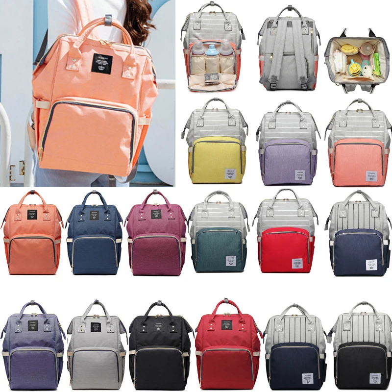 Sac à couches de maternité 33 couleurs | Grande capacité de marque, sac à dos de voyage pour bébé, sac de styliste pour soins de bébé