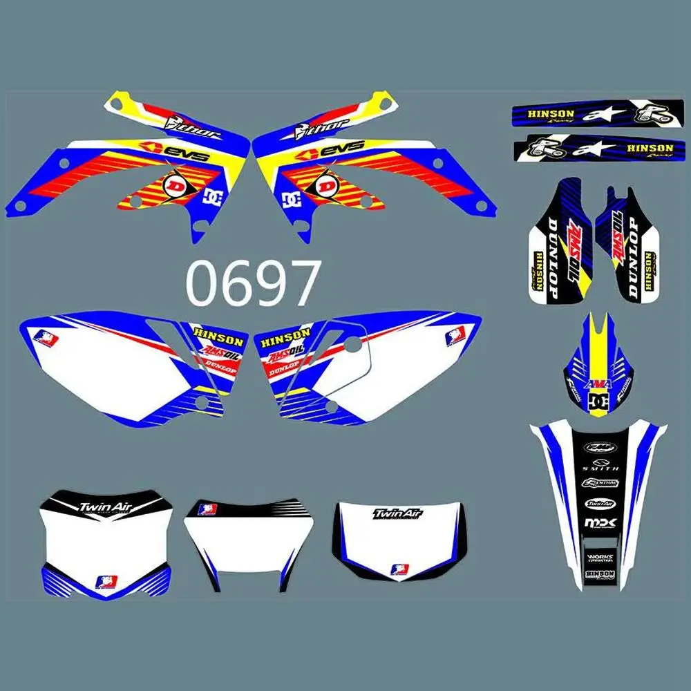

New Full Graphics Decals Stickers Custom Number Name Glossy Bright Stickers Waterproof for HONDA CRF450X 2005-2014