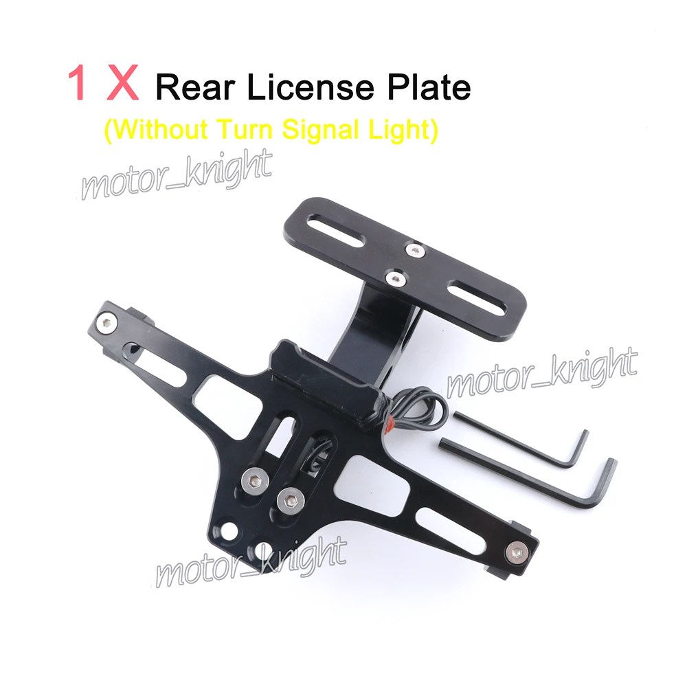 CNC рамка номерного знака Кронштейн светодиодный поворотник светильник для Yamaha YZF-R1 R1S R1M R6 R25 R15 R3 R125 XSR900 MT07 MT03 MT09 MT10 - Цвет: Without Turn Lights