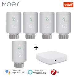 Contrôleur de température, thermostat intelligent, à utiliser avec l'application Tuya ZigBee3.0, actionneur de radiateur, programmable, fonctionne également sur commande vocale via Alexa 