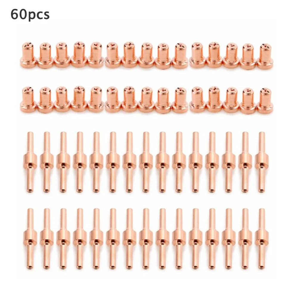 60 шт./компл. продолжительного наконечник электрод и насадки для PT31 LG40 40A плазменный резак, сварочный красный Медь