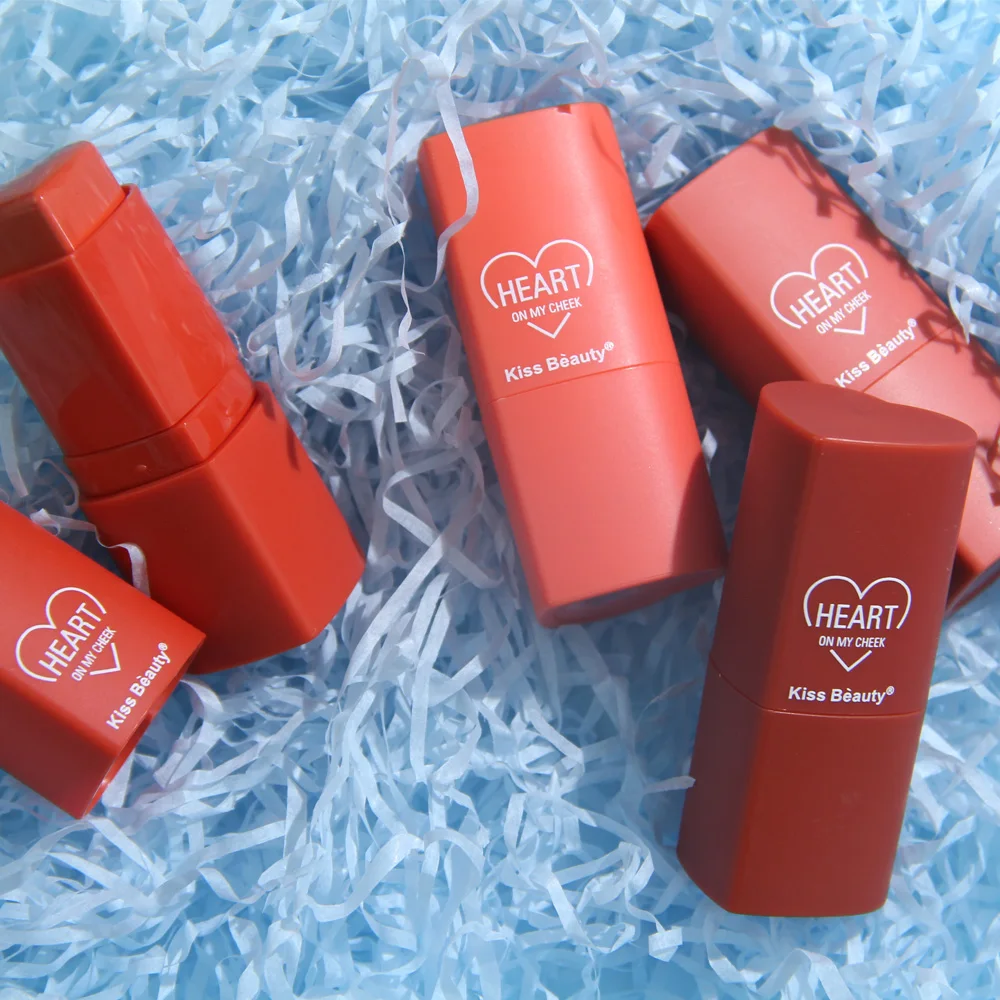 4 цвета любовь макияж румяна стик крем для макияжа лица щек Румяна Косметика