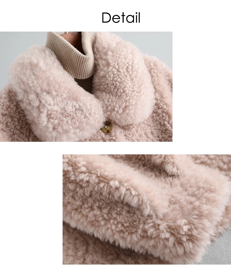 Женское зимнее пальто из шерсти, короткое пальто, теплая куртка, меховое пальто для девушек, Женская куртка, пальто A19503