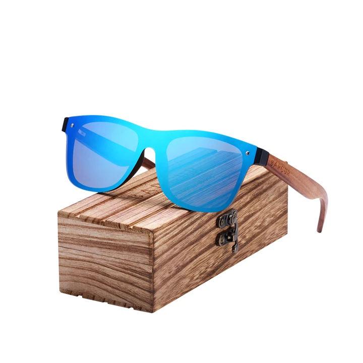 BARCUR, ручная работа, прямоугольная Зебра, солнцезащитные очки для мужчин и женщин, солнцезащитные очки, деревянные, натуральные, oculos de sol