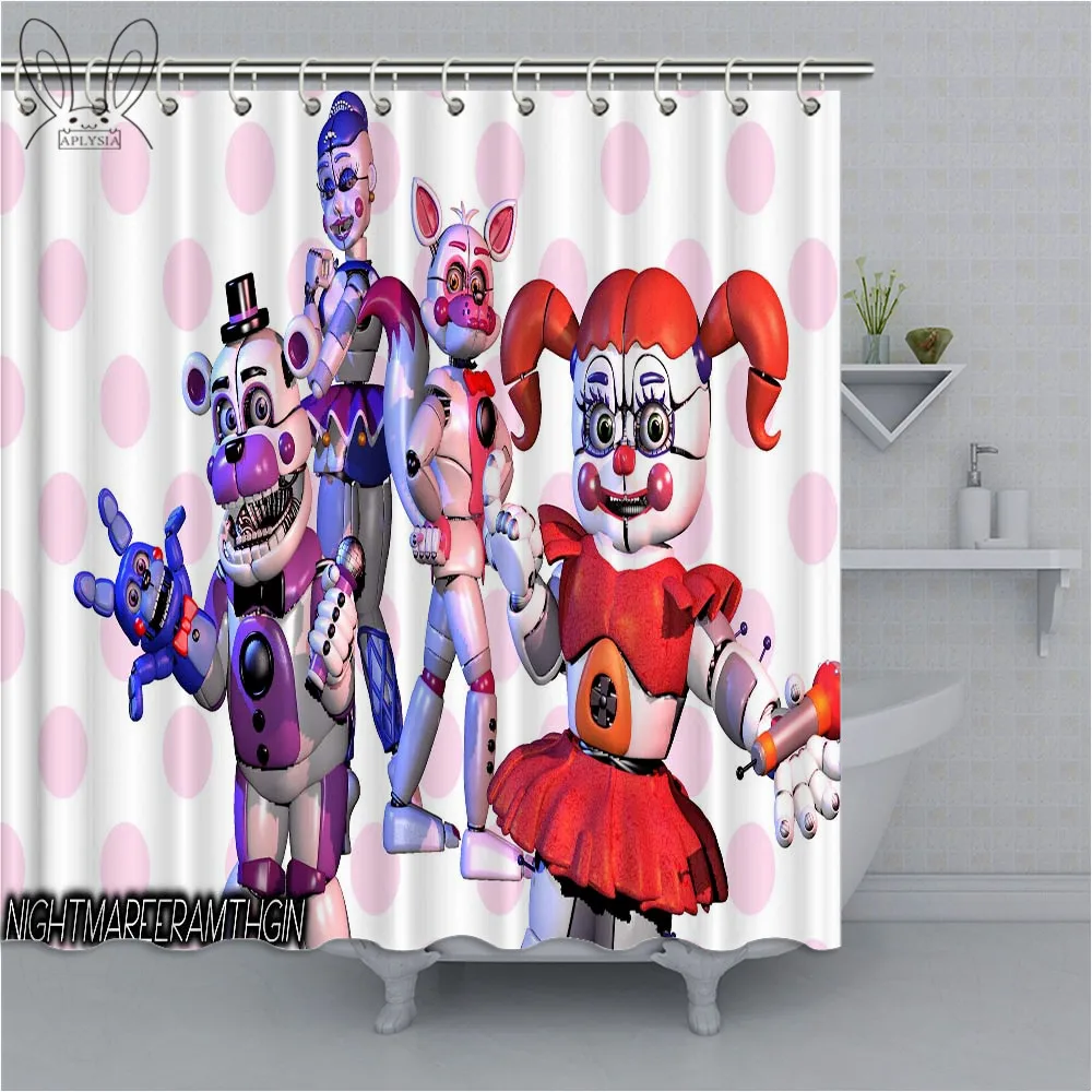 «Five Nights at Freddy's», «пять ночей мультфильм 3D Водонепроницаемый душ Шторы игрушка медведь Экологически чистая фабричная Ванная комната Шторы Экран с наборы для ухода за кожей