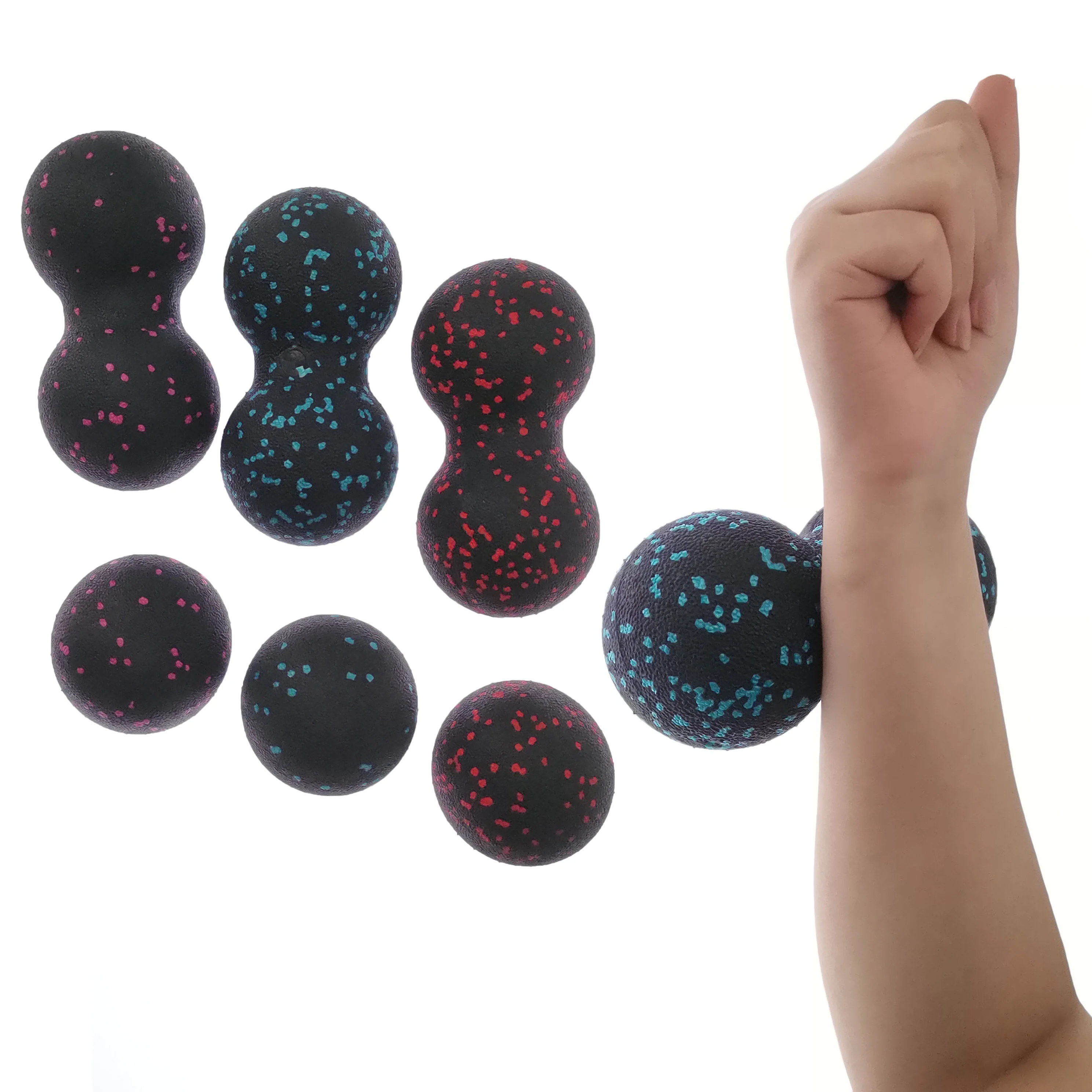 Мяч для массажа в виде арахиса EPP Lacrosse Myofascia Ball легкий мяч высокой плотности