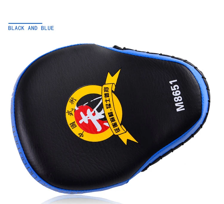 Боксерские подушечки кикбоксинг Боевая тренировочная цель для тхэквондо протектор для ног мишень мешок с песком боевые искусства ручная ударная сумка - Цвет: Синий
