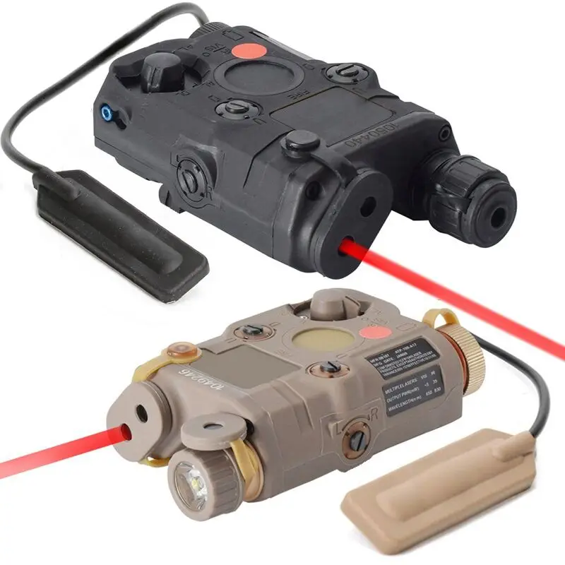 

Red Dot Laser White LED Flashlight Battery Case Box Hunting Rifle Accessories Night Vision for Standard 20mm Rail Battery Holder
