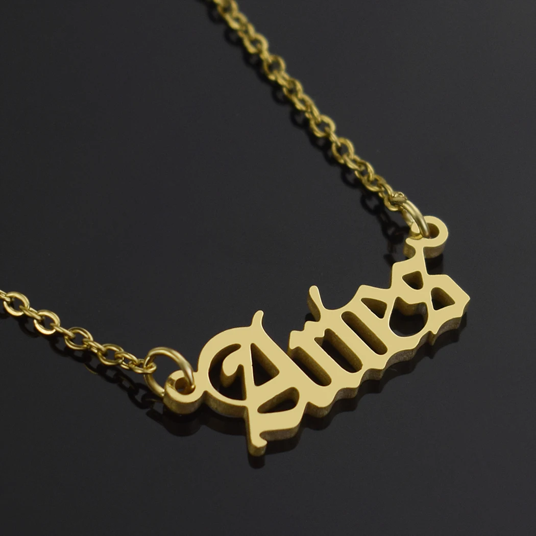 12 Zodiac Letters Pendant Gold Plated 