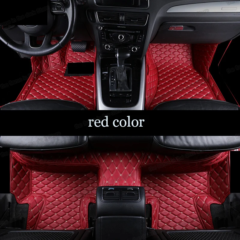 Lsrtw2017 волокна кожаный автомобильный салон автомобиля коврик для audi a3 a4 a5 a6 a7 a8 tt r8