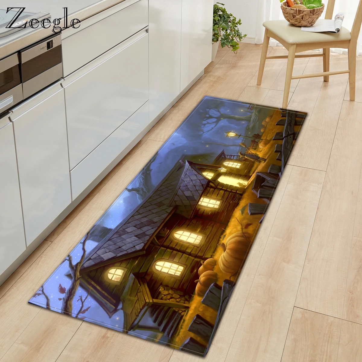 Zeegle длинный кухонный ковер Прямоугольный Коврик для гостиной украшение Противоскользящий прикроватный коврик для спальни напольный ковер моющийся ковер