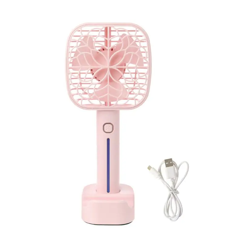 pink Портативный мини-вентилятор USB портативный кондиционер для дома перезаряжаемый охладитель воздуха Электрический мини настольный usb-вентилятор со светодиодной подсветкой 10166 - Цвет: pink