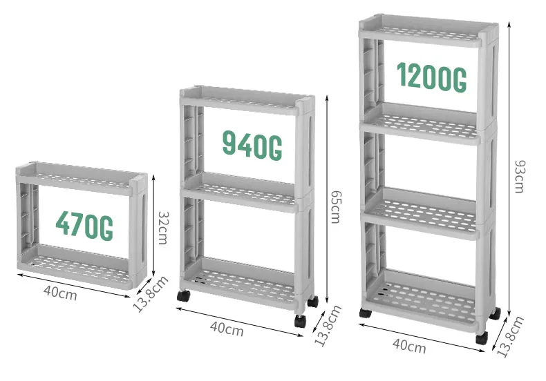 2/3/4 Слои Кухня стеллаж для хранения съемных холодильник боковая полка с колесом Кухня Ванная комната организатор полка Gap держатель дропшиппинг