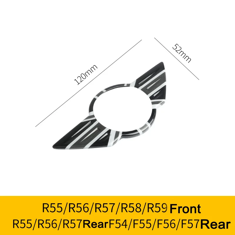 Gray Uniojack small Эмблема из углеродного волокна Unio jack для Mini Cooper R55 R56 R57 R58 R59 R60 R61 F54 F55 F56 F57 F60 для Mini cooper sticker Countryman - Название цвета: Gray Uniojack small