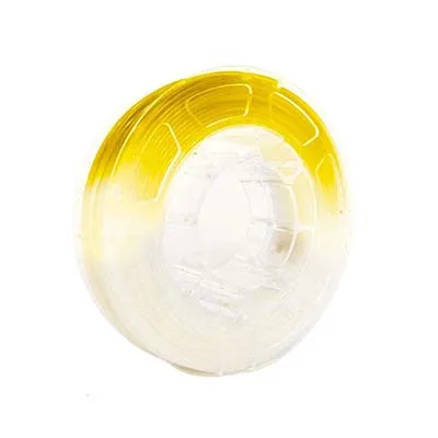 White-to-Yellow Нить для 3d принтера, УФ-светильник, меняющий цвет, PLA нить для 3d принтера 1,75 мм+/-0,03 мм, белый-желтый - Цвет: White-to-Yellow