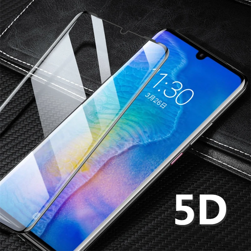 5D изогнутое закаленное стекло для huawei P30 P20 Lite Защитная полная крышка экрана Honor 8X