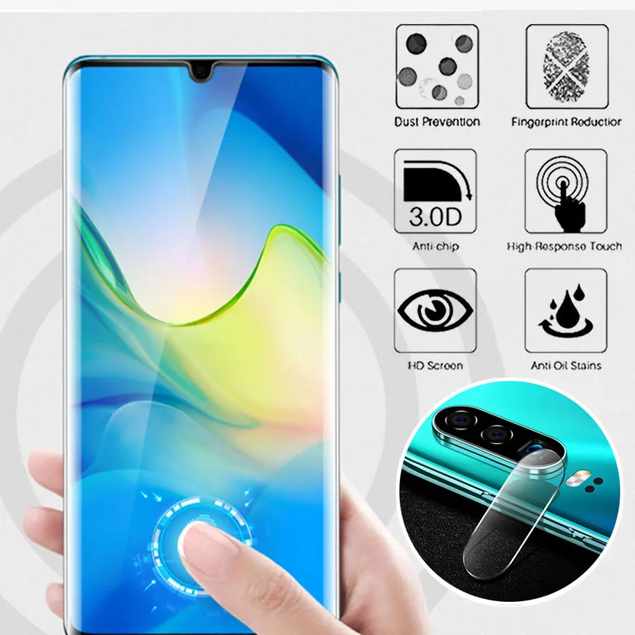 2в1 защитное стекло бронированное для huawei p30 защита экрана huawei i huawai huawey p 30 lite cam с объективом камеры стеклянный светильник