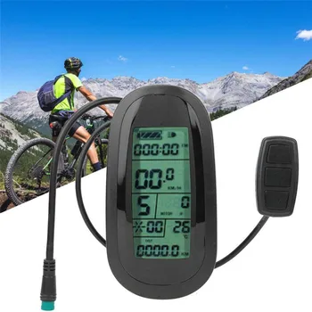 

Electric Bike Accessories Bicycle Meter Display Control Panel with Installation Accessories Electric Bike 24V 36V 48V KT- LCD6