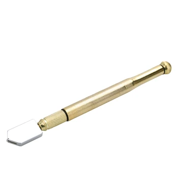 

New Multifunctional Glass Cutter Diamond Tip Skidproof Metal Handle Cutting Tool