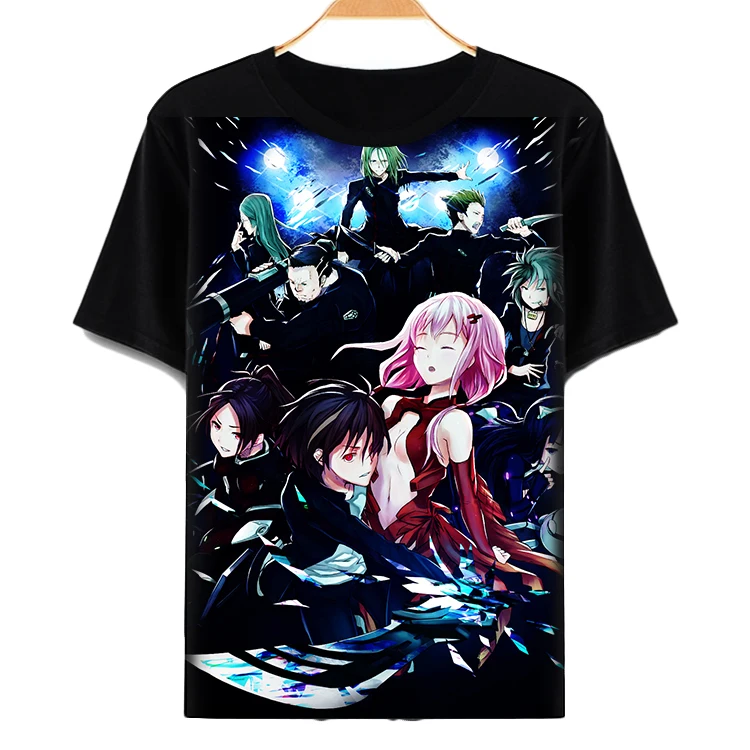 Новая мужская Уникальная футболка аниме 3d принт Guilty Crown Shu Ouma Inori Super power Аниме косплей костюмы мужская футболка крутая одежда
