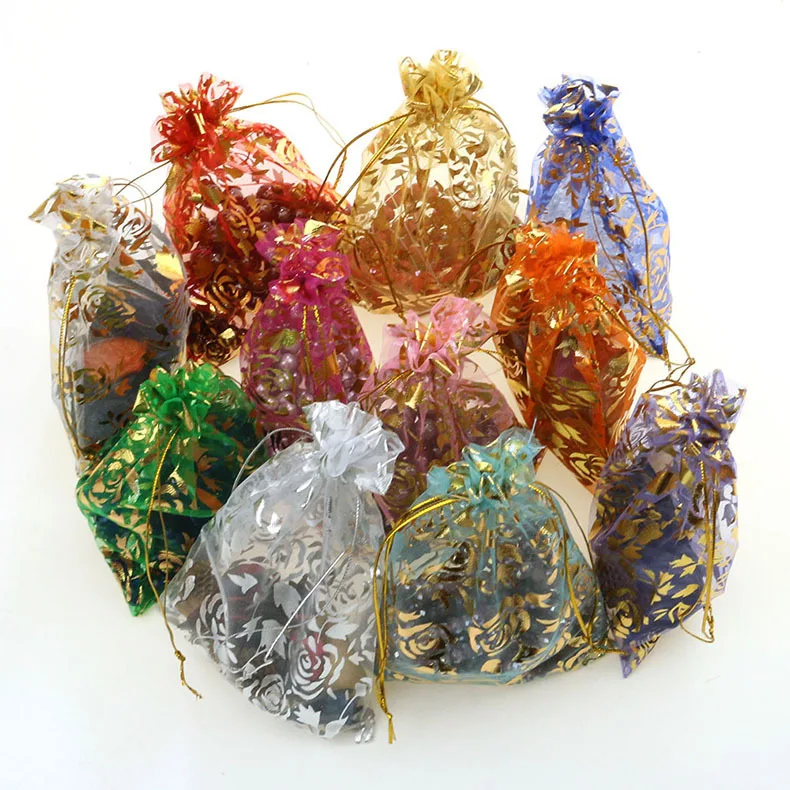 

Handmade Chiffon Transparent Mesh Bag Candy Red Eggs Dried Flower Makeup Packaging Storage Bag 9X12 Cm