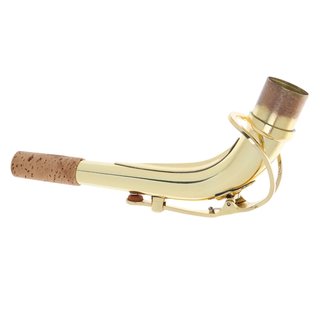 Brass Sax Neck 24.5mm Head Joint Diameter for Eb Alto Saxophone Replacement Parts