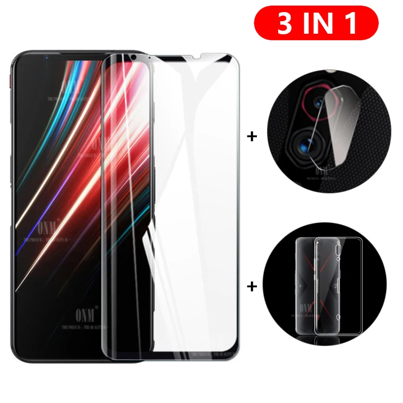 Защитное стекло 3 в 1 для ZTE nubia Red Magic закаленное с защитой экрана защита камеры