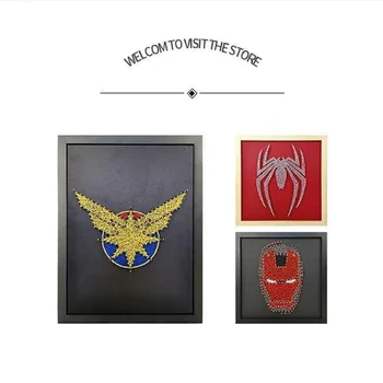 

Marvel iron man 3D yarn painting String drawing String Art decompression parent-child DIY handmade material package
