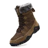 Men Winter Warm Fur Plush Suede Leather & Waterproof Fabric Ankle Snow Boots Male High Top Anti Slip Rubber Work Safety Shoes ► Photo 2/6