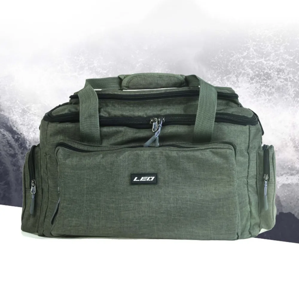 Tanie Wielofunkcyjny torba na sprzęt wędkarski pokrowiec na torbę na ramię kołowrotek przynęta do przechowywania torba wodoodporny Nylon torba na wędkowanie piesze wycieczki wspinaczka