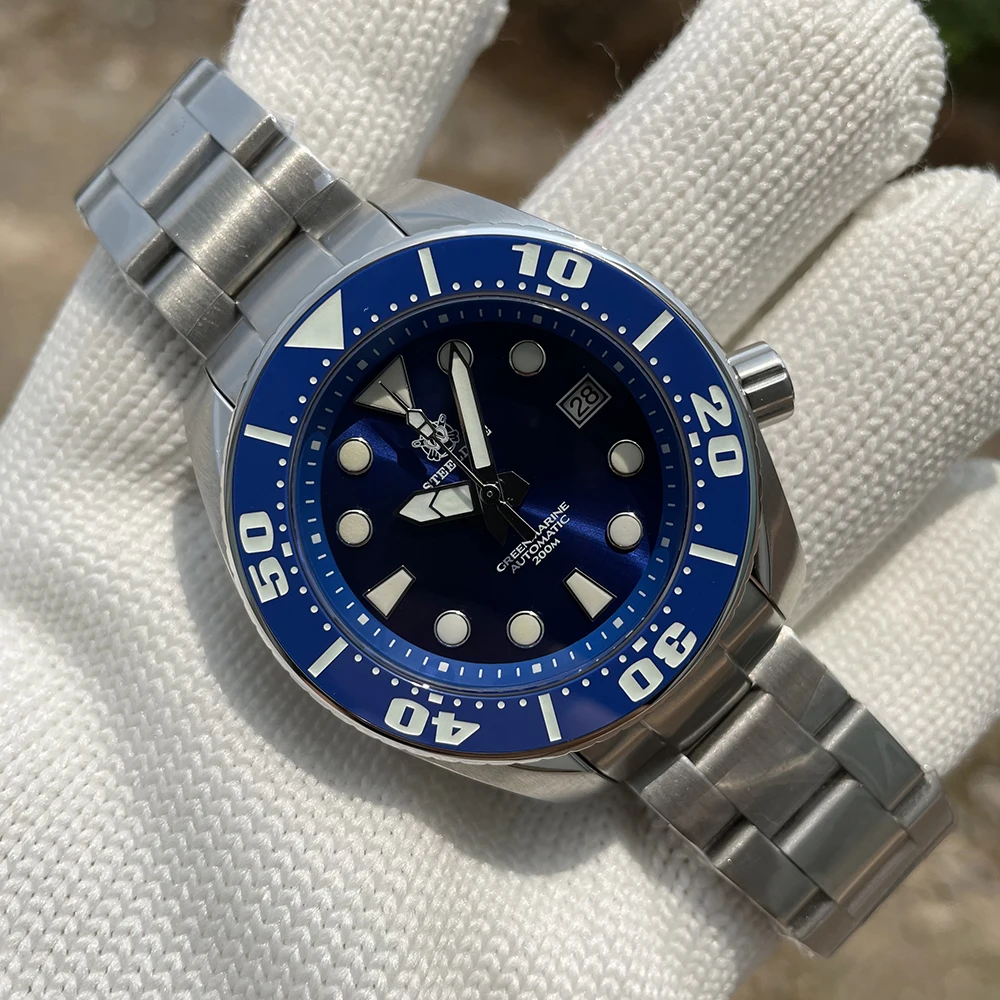 Steeldive SD1971 Высокое качество 200 м Водонепроницаемый дайверские часы Керамика