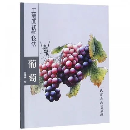 Learning Chinese Brush Gongbi Gong Bi Grape Painting Book Traditional Drawing Skill Art | Канцтовары для офиса и дома