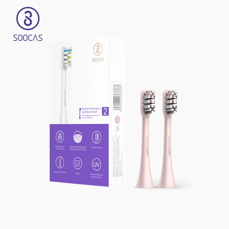 

SOOCAS X3 X5 X3U X1 V1 V2 Original Replacement Heads Pink SOOCARE X3 X1 Sonic Tooth brush Electric Deep Cleaning Nozzle Jets