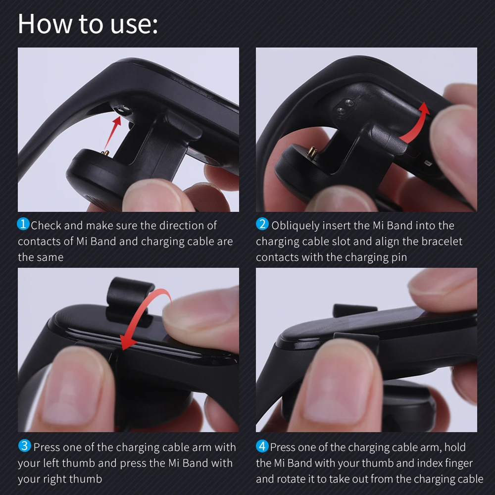Зарядное устройство для xiaomi mi Smart Band 4 mi band 4 global зарядный кабель NILLKIN USB 30 см зарядный кабель для xiaomi band 4