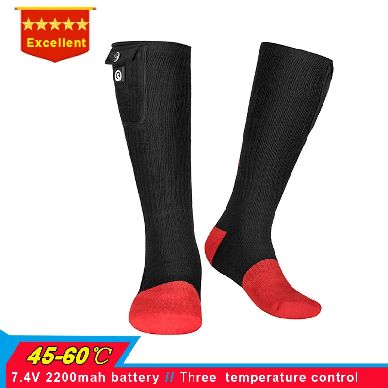 

Winter Warm Heated Socks 7.4 Battery Electric Socks For Men and Women to Rechargable Battery Heating socks Ski socks keep warm