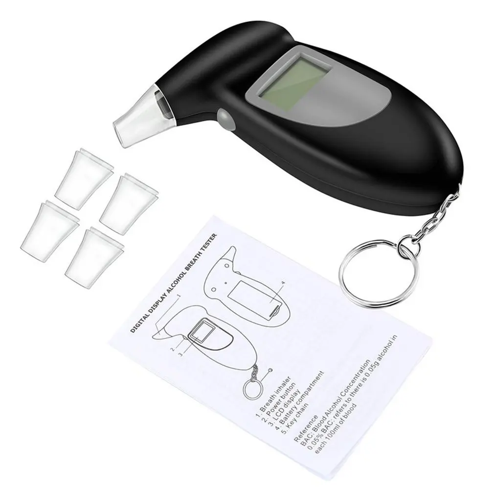 Alcohol Breath Tester Breathalyzer Analyzer Detector Test Keychain